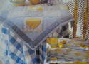 Lemon Hearts Quilted Tablecloth & Mats ~ Patchwork & Quilting Pattern