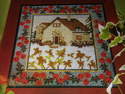 Winter Snowbound Holly Cottage ~ Needlepoint Pattern