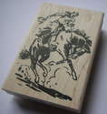 Tim Holtz ~ Cowboy: Woodblock Red Rubber Stamp *NEW*