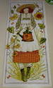 Rustic Sunflower Lady ~ Cross Stitch Chart