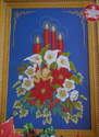 Christmas Candle & Floral Wreath ~ Cross Stitch Chart