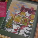 Winter Cottage with Snow ~ Needlepoint Pattern