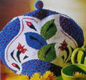 Bright Floral Tea Cosy ~ Needlepoint Pattern