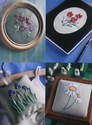 4 Ribbon Embroidery Flowers Cards Sachets Gifts ~ Embroidery Patterns