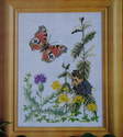 Peacock Butterfly Amongst the Thistles & Nettles ~ Cross Stitch chart