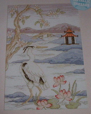 Japanese Lakeside Scene ~ Cross Stitch Chart