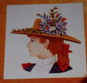 Victorian Girl with Hat ~ Cross Stitch Chart