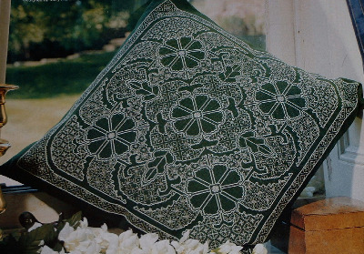 Formal Garden Blackwork Cushion ~ Embroidery Pattern