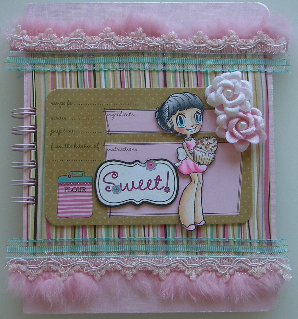 *Sweet! Like Cupcakes* OOAK Handmade Fluffy Pink Scrapbook Photo Album