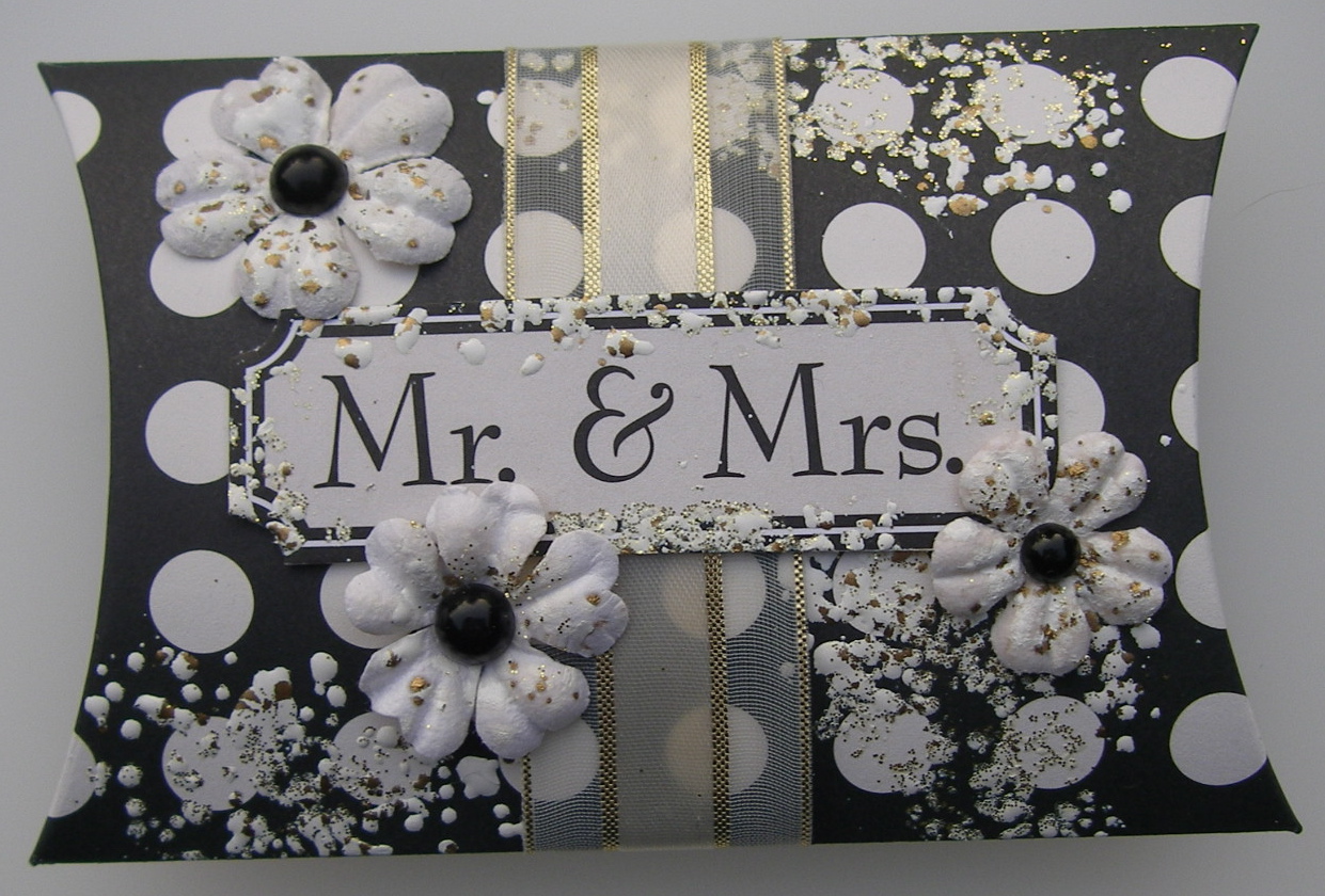 *mr & mrs* OOAK Handmade Wedding Pillow Box Favor Box