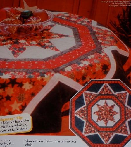 Octagonal Christmas Table Mat Patchwork Sewing Pattern