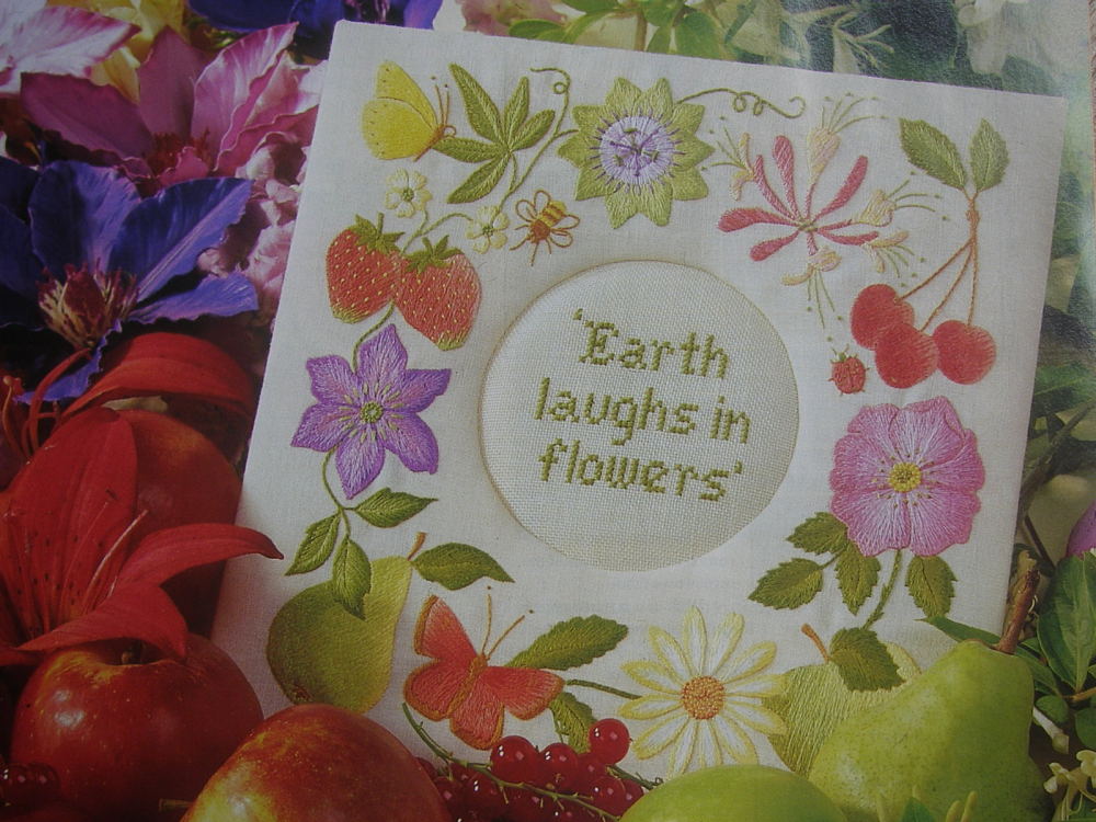 The Earth Laughs In Flowers ~ Hand Embroidery Pattern