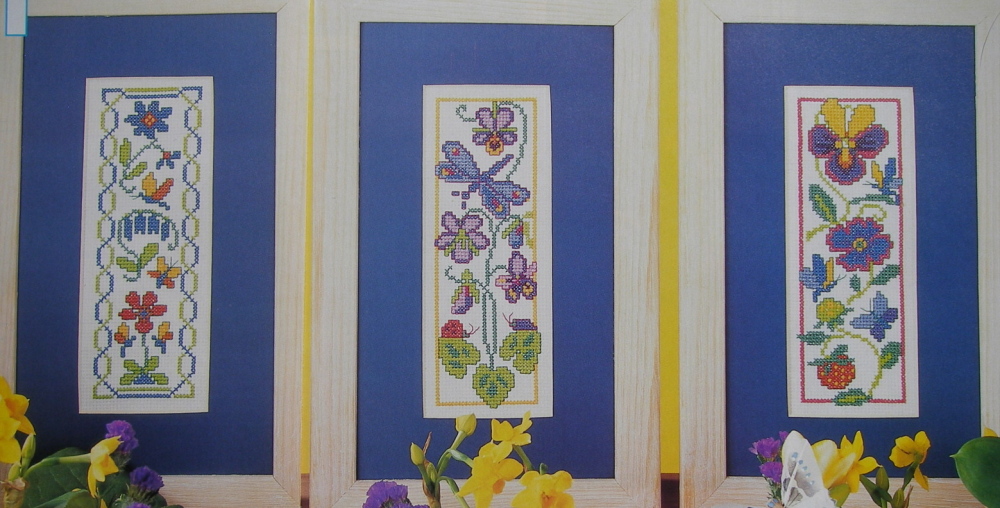 Three Summer Floral Panels ~ Cross Stitch Charts