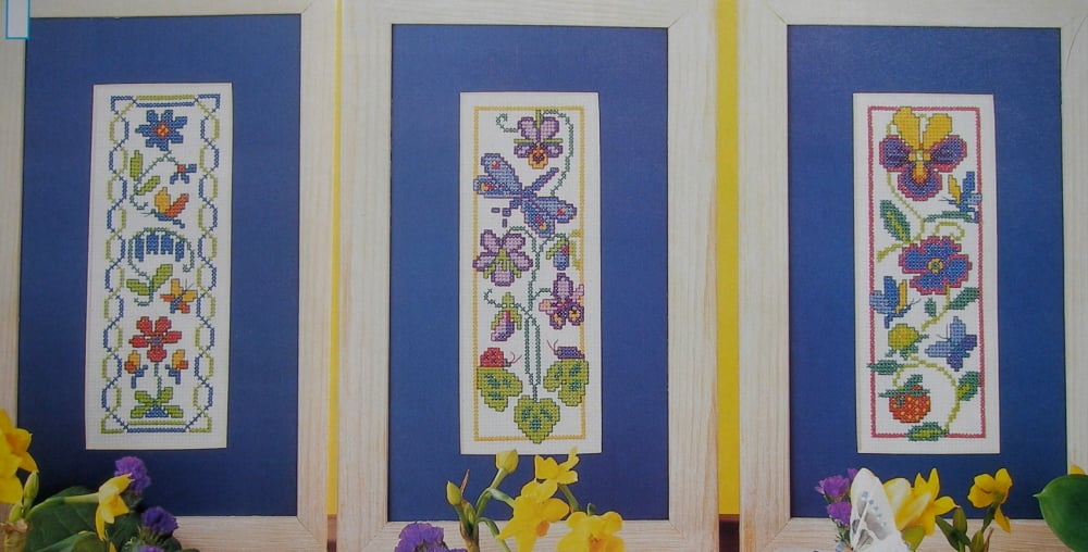 Three Summer Floral Panels ~ Cross Stitch Charts