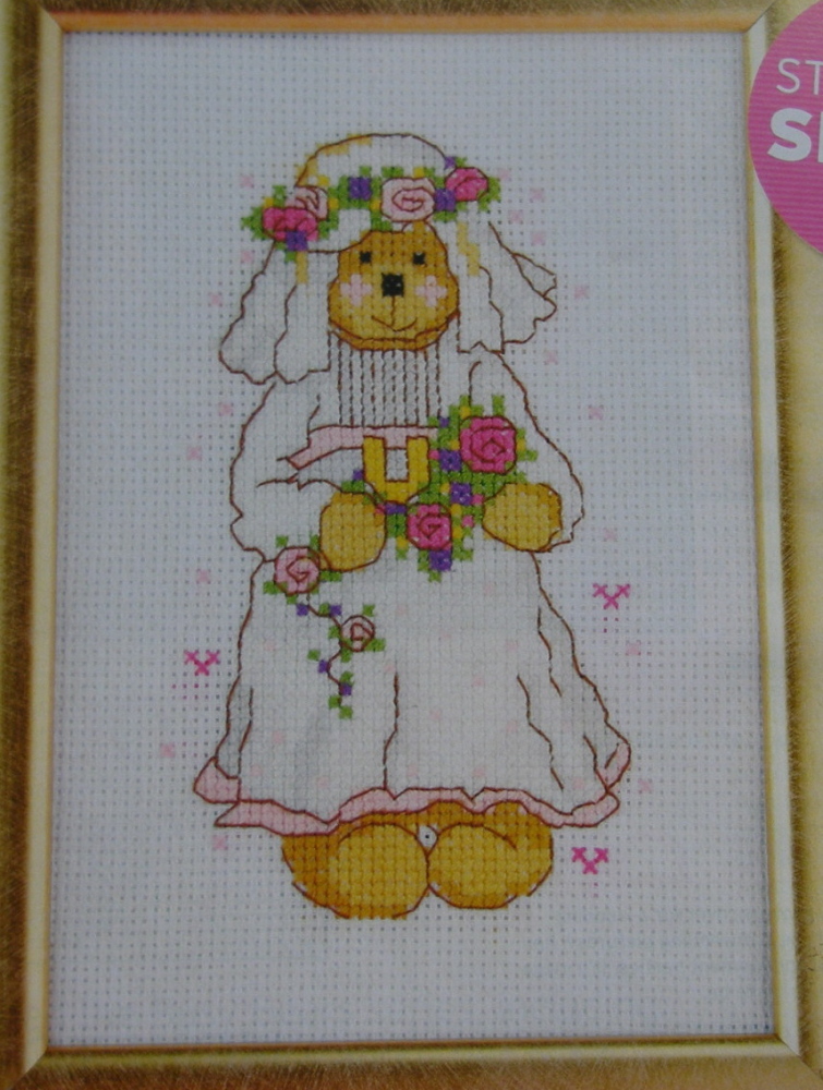 Busy Bear: Wedding Bride ~ Cross Stitch Chart