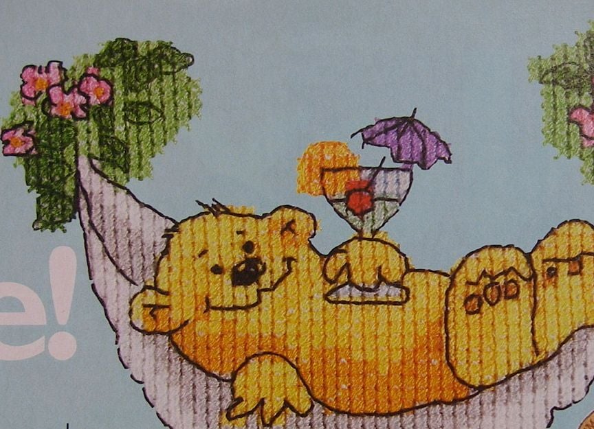 Bear Simple Pleasures ~ Cross Stitch Chart