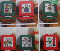 Christmas Elves ~ Six Cross Stitch Card Charts