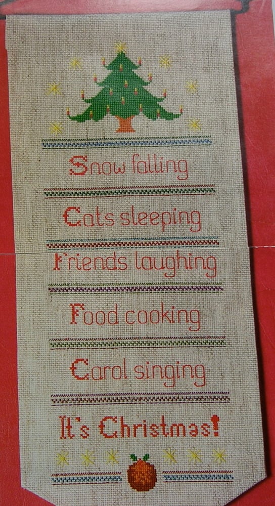 It's Christmas Bell Pull ~ Cross Stitch Chart