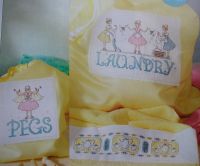 Laundry & Peg Bags & Towel Border ~ Three Cross Stitch Charts