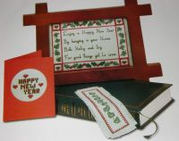 Happy New Year Card, Sampler & Bookmark ~ Cross Stitch Chart