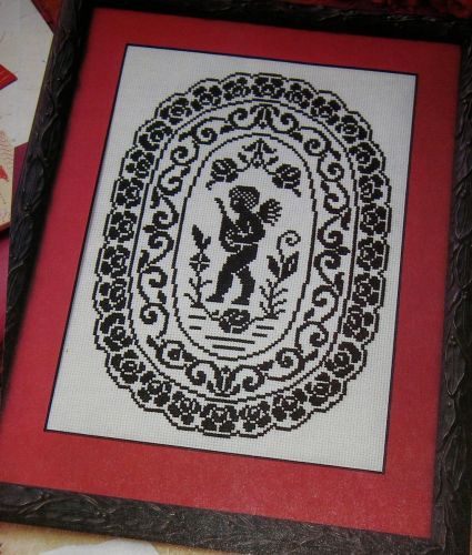 Victorian Style Cherub Silhouette ~ Cross Stitch Chart