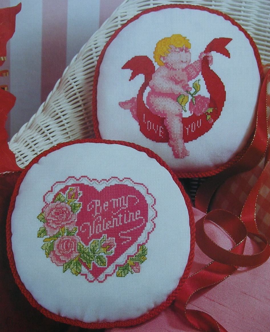 Valentine Cushions & Cards ~ Four Cross Stitch Charts