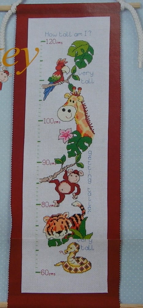 How Tall Am I? Height Chart ~ Cross Stitch Chart