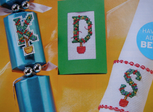 Christmas Topiary Tree ABC Alphabet ~ 26 Cross Stitch Charts