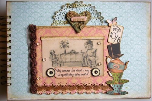 *six impossible things* OOAK Handmade Scrapbook Photo Memory Album