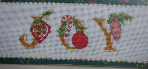 Christmas Evergreen Bough & Decorations ABC Alphabet ~ 26 Cross Stitch Char