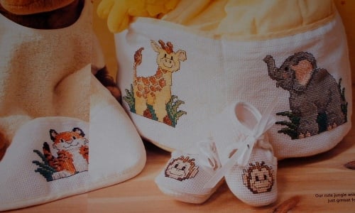 Jungle Animal Baby Motifs ~ Four Cross Stitch Charts
