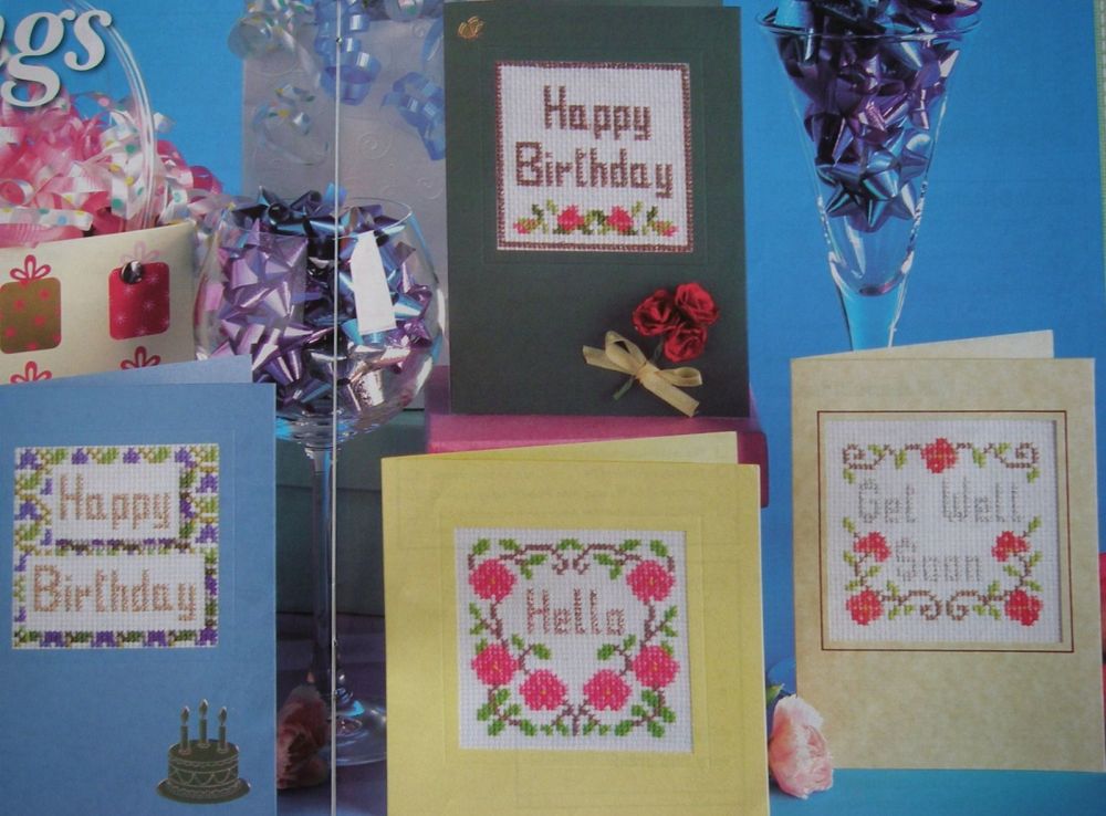 Greeting Cards ~ Four Cross Stitch Charts