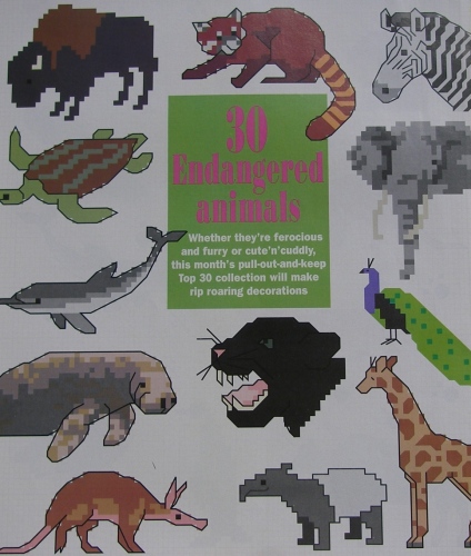 30 Endangered Animals ~ Cross Stitch Charts