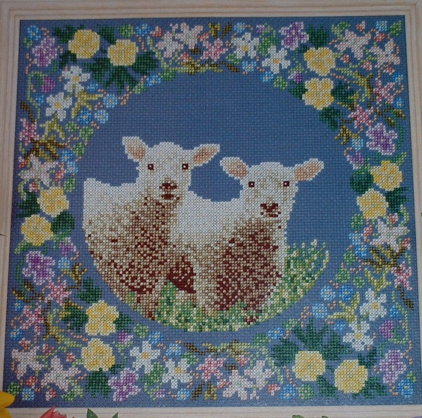 Spring Lamb Sampler ~ Cross Stitch Chart