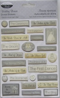 The Paper Company Studio ~ Wedding Phrases Dome Stickers
