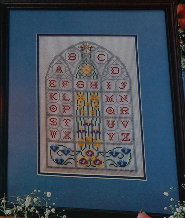 Stained Glass Window Alphabet ~ Cross Stitch Chart