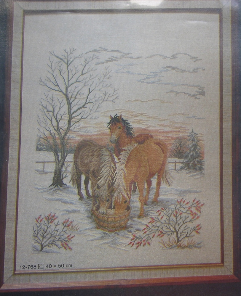 Eva Rosenstand: Horses In The Snow 12-768 ~ Cross Stitch Kit