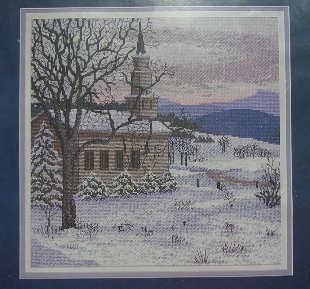 Cross My Heart Inc: Church In The Snow ~ Cross Stitch Kit