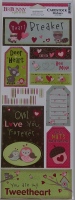 Bo Bunny: Love Bandit Heartbreaker ~ Cardstock Stickers