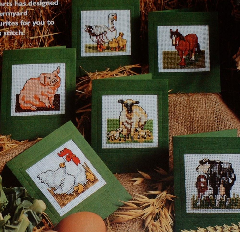 Six Animal Card Designs ~ Cross Stitch Charts