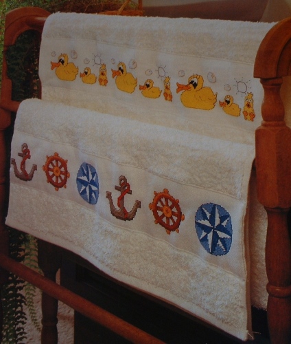 Nautical/Whimsical Bathroom Borders ~ Three Cross Stitch Charts
