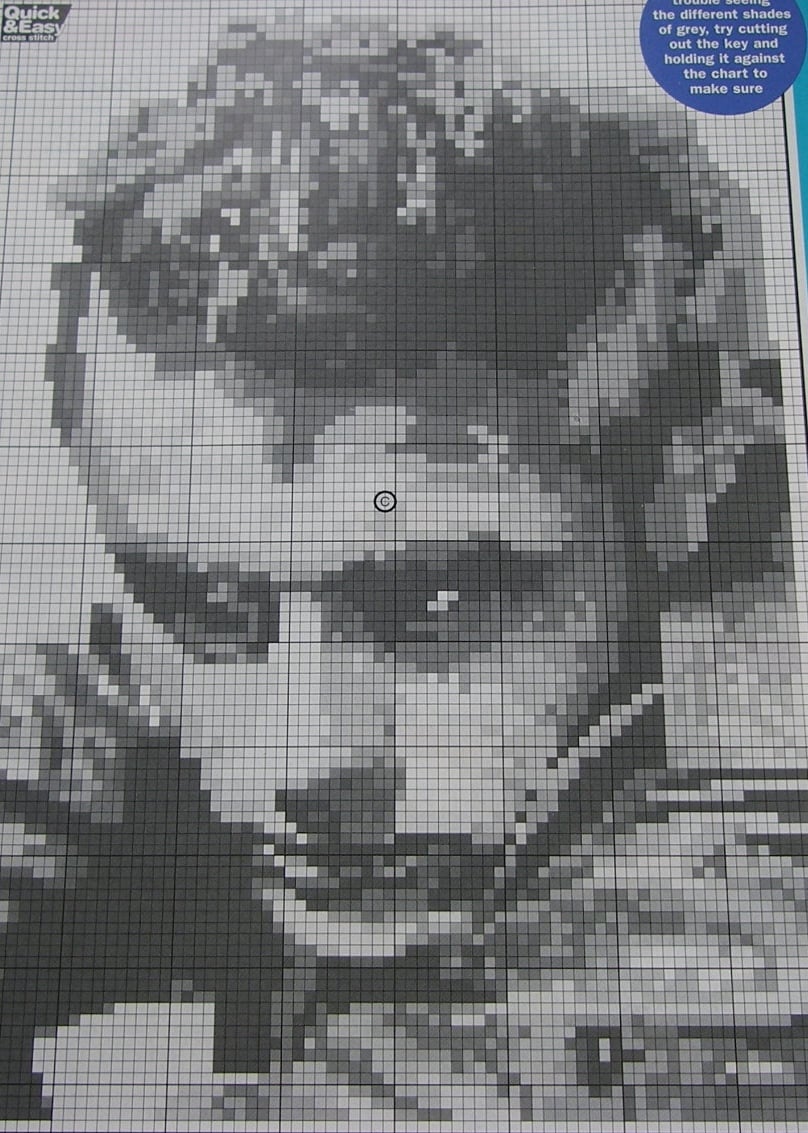 James Dean: Hollywood Actor ~ Black & White Cross Stitch Chart