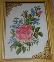 Pink Rose ~ Cross Stitch Chart
