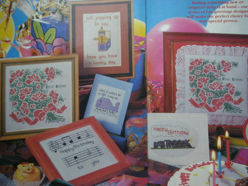 Birthday Wishes ~ Five Cross Stitch Charts