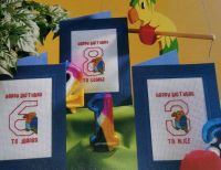 Numbered Birthday Cards with Parrot ~ Cross Stitch Charts