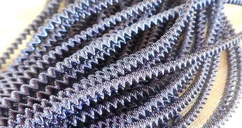 Large bright check purl, blue