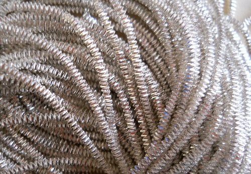 Silver Plated bright check purl No. 8, 50cm