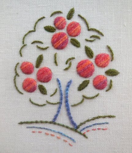 orange tree on linen