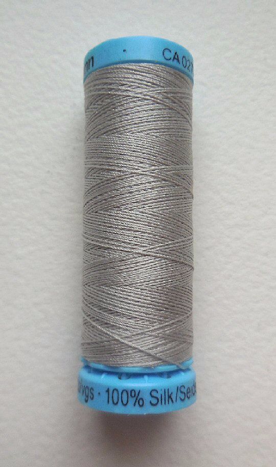 Silk sewing thread, silver colour
