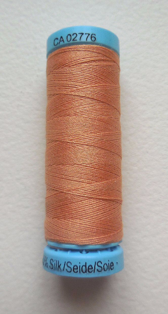 Silk sewing thread, copper colour